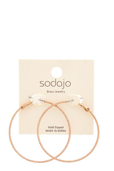 SODAJO 2 INCH GOLD DIPPED HOOP EARRING