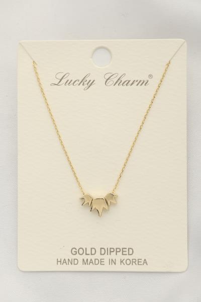 METAL CHARM GOLD DIPPED NECKLACE