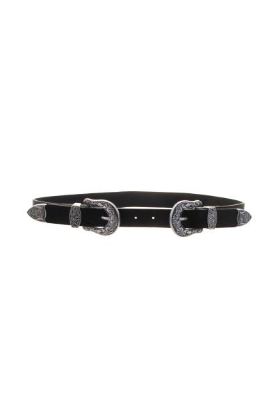 WESTERN STYLE DOUBLE BUCKLE BELT