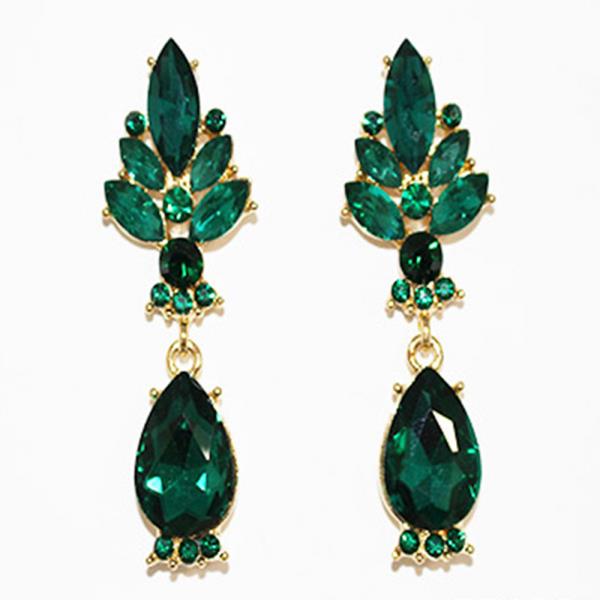 Teardrop Rhinestone Dangle Earring