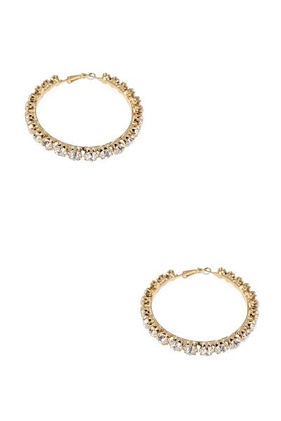 Crystal Allround Open Hoop Earring
