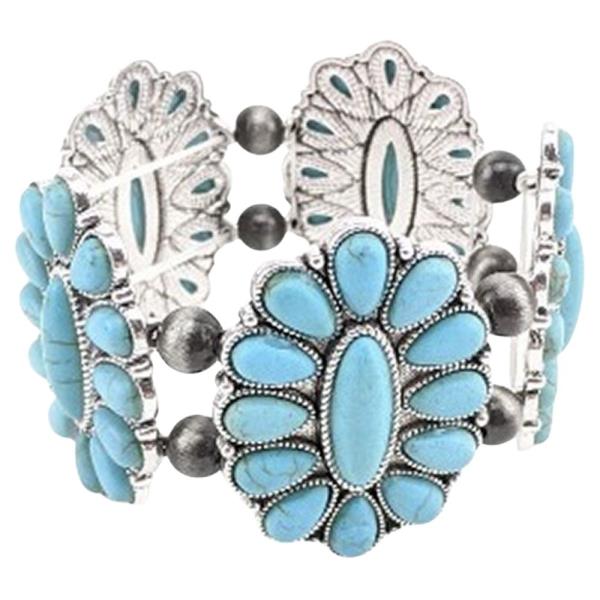 Western Style Stone Stretch Bracelet