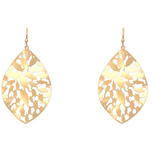 Metal Leaf Dangle Earring