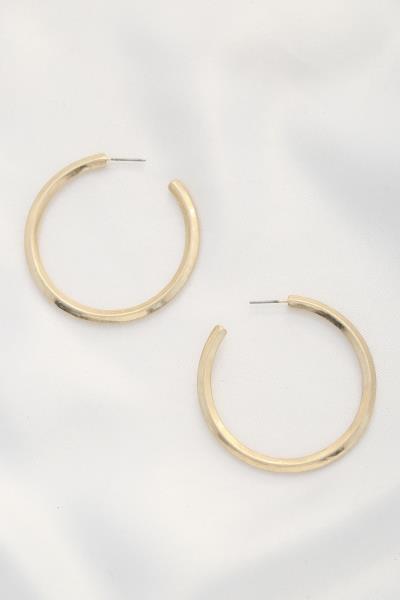 BASIC METAL OPEN HOOP EARRING