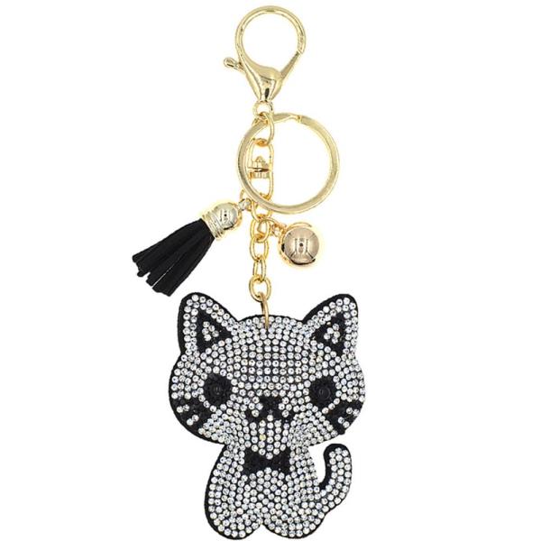 CUTE RIBBON CAT KEYCHAIN