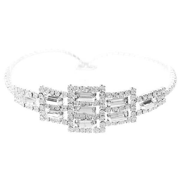 Rhinestone Baguette Slider Bracelet