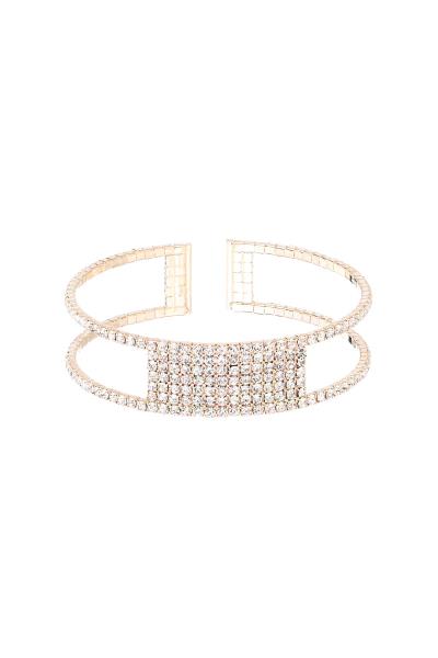 Crystal Rhinestone Open Cuff Bracelet