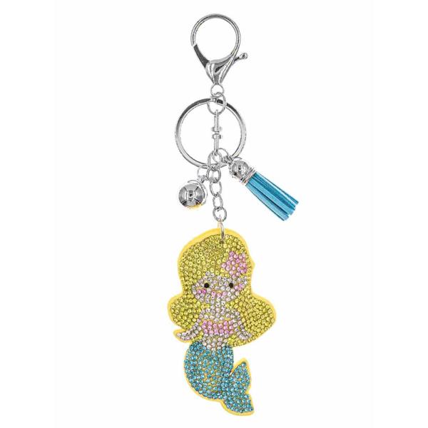 MERMAID PUFFY BLING KEYCHAIN