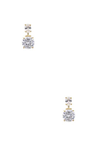RHINESTONE CRYSTAL OVAL ROUND DROP EARRING