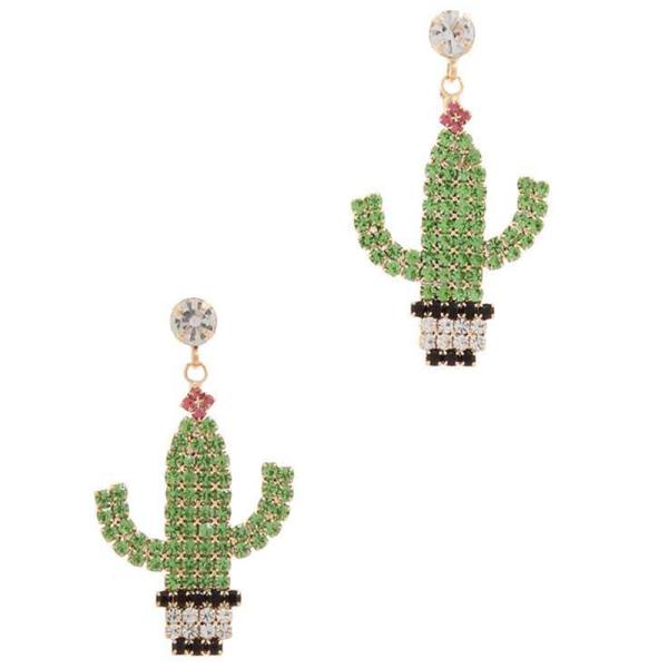 Cactus Post Drop Earring