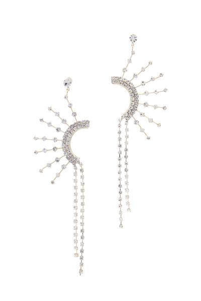 Half Circle Rhinestone Post Drop Earring