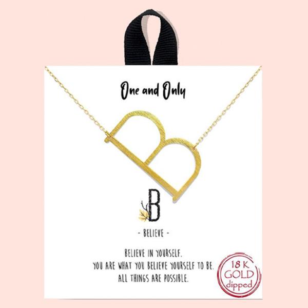 BLB INITIAL DAINTY MESSAGE NECKLACE