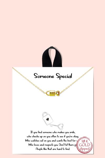 18K Gold Rhodium Dipped Someone Special Necklace
