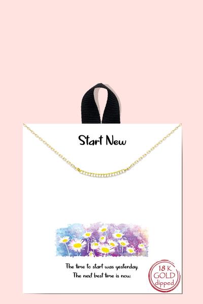 18K GOLD RHODIUM DIPPED START NEW NECKLACE