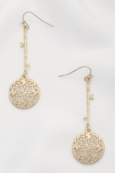 Flower Pattern Dangle Earring