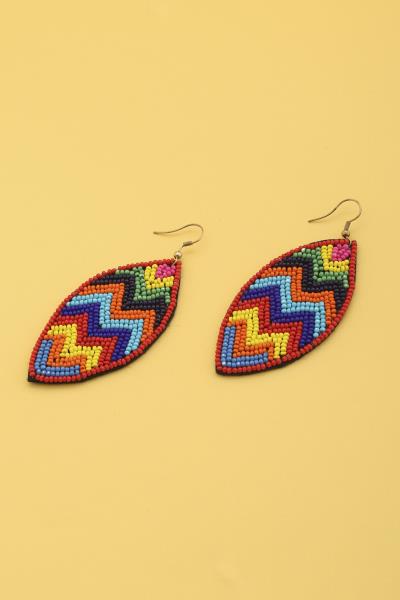 Colorful Seed Bead Dangle Earring
