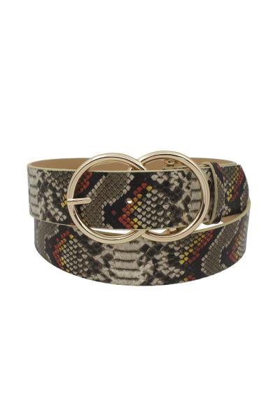 DOUBLE O BUCKLE STANDARD SNAKE PYTHON BELT