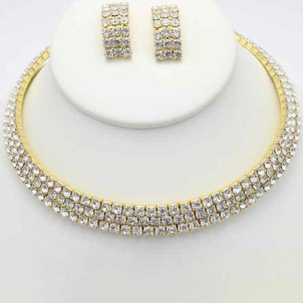 3 Line Rhinestone Necklace