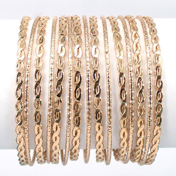 Multi Metal Bangle Rhinestone Mix Bracelet