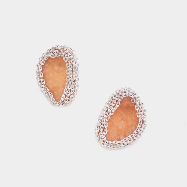 Druzy Stone Chain Earring
