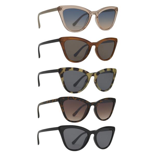 Chic Cat Eye with Flat Lens Sunglasses 1DZ