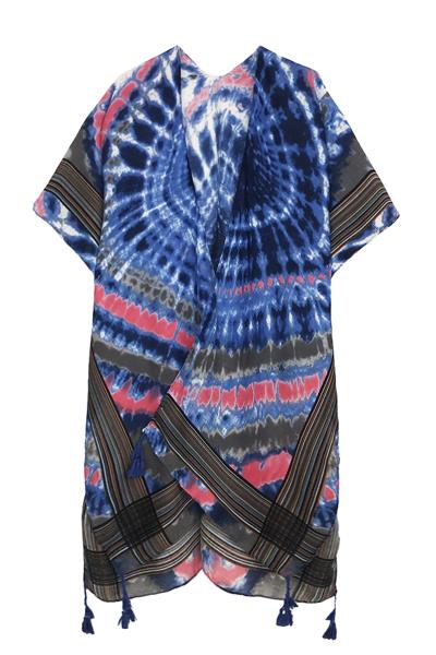 FASHION TIE DYE PRINT KIMONO