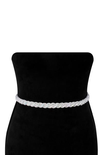 CRYSTAL BRIDAL SASH 2 IN 1 HEADBAND BELT