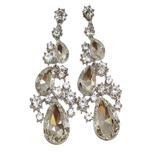 Triple Teardrop Rhinestone Dangle Earring