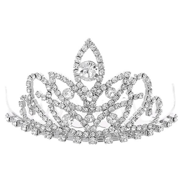 RHINESTONE PRINCESS MINI CROWN TIARA