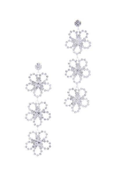 Flower Rhinestone Dangle Drop Earring