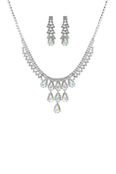 Rhinestone Teardrop Shape Necklace