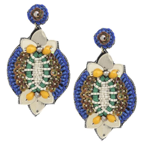 Chunky Beaded Dangle Earring
