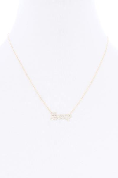 SODAJO Sexy Letter Metal Necklace