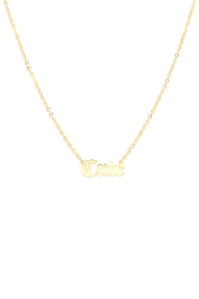 SODAJO Cute Letter Metal Necklace