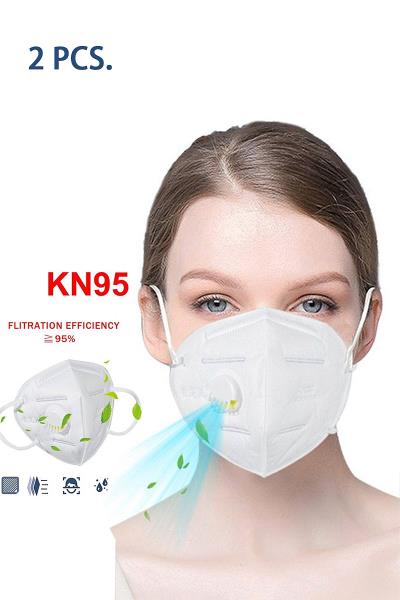 2 PCS. KN95 PROTECTIVE VALVE MASK