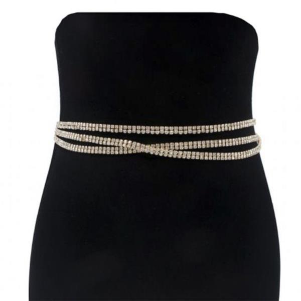 RHINESTONE LAYERED BELLY BELT