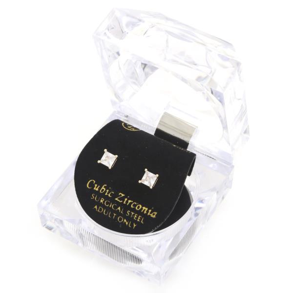 BASIC CUBIC ZIRCONIA STUD EARRING
