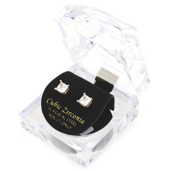 BASIC CUBIC ZIRCONIA STUD EARRING