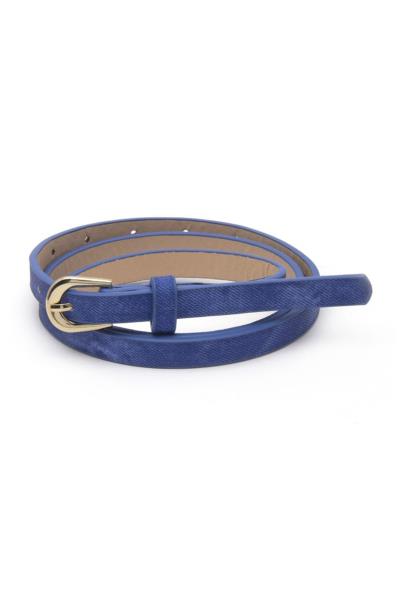 DENIM PATTERN THIN BELT