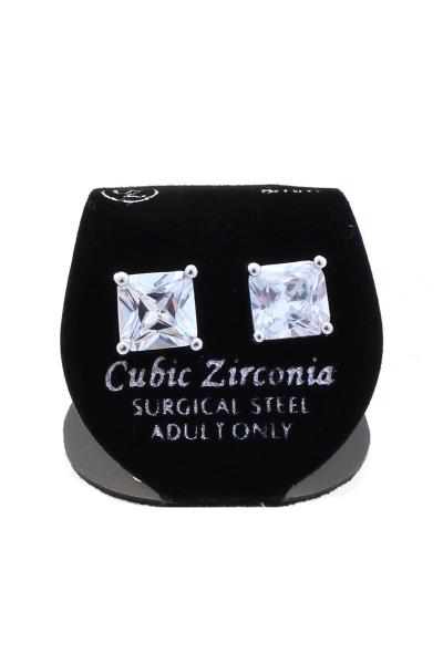 BASIC CUBIC ZIRCONIA STUD EARRING