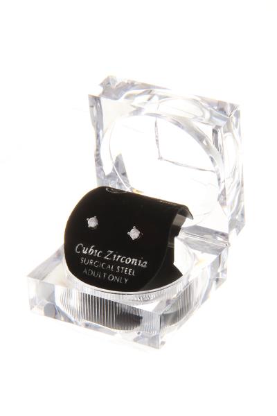 BASIC CUBIC ZIRCONIA STUD EARRING
