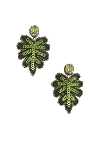 Thread Sequin Leaf Earring