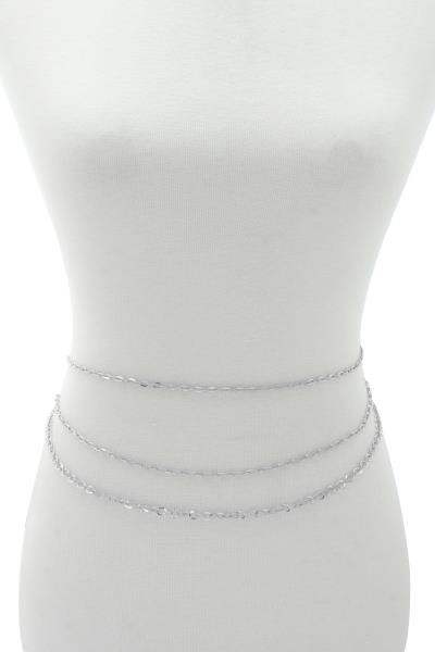 3 LINE CHAIN METAL BELT