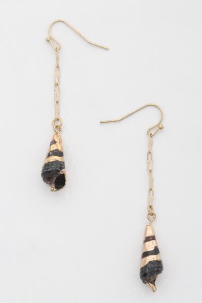 Seashell Metal Dangle Earring