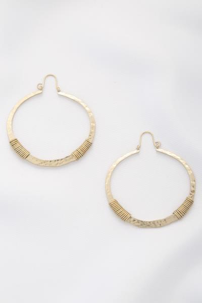 Hammered Metal Earring