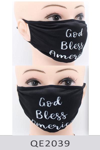 God Bless America Lettering Mask 1 Dozen