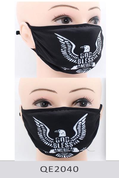 God Bless America Eagle Print Mask 1 Dozen