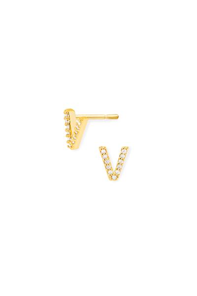 SELECT BOX 14K Gold Dipped Zirconia Earring