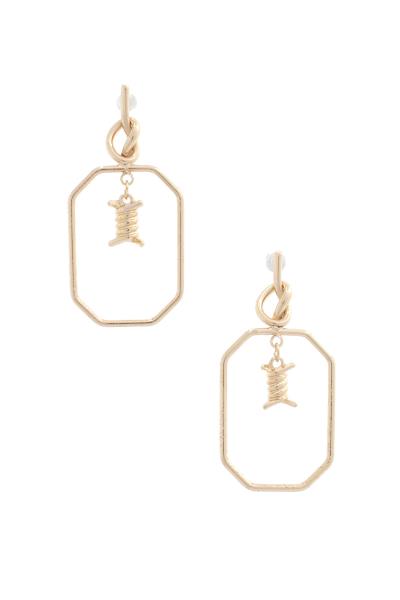 SODAJO Metal Twisted Drop Earring