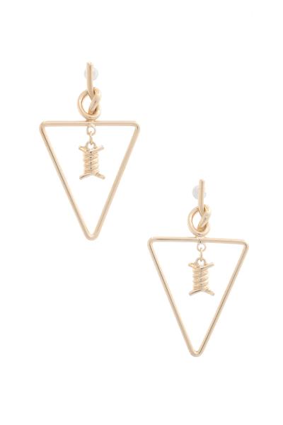 SODAJO Triangle Twisted Metal Drop Earring